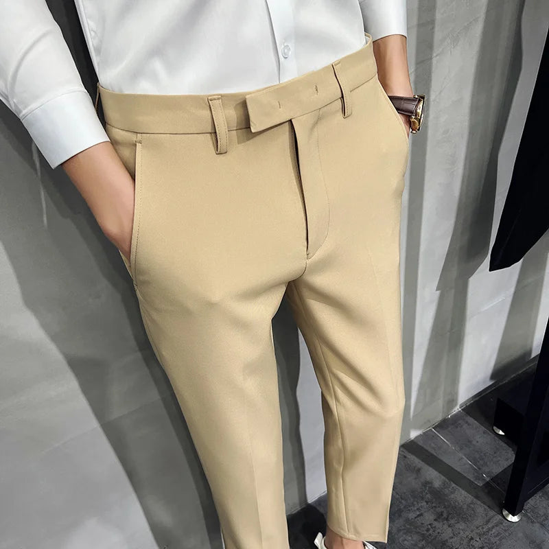 2022 Summer Fashion Mens Dark Green Suit Pants