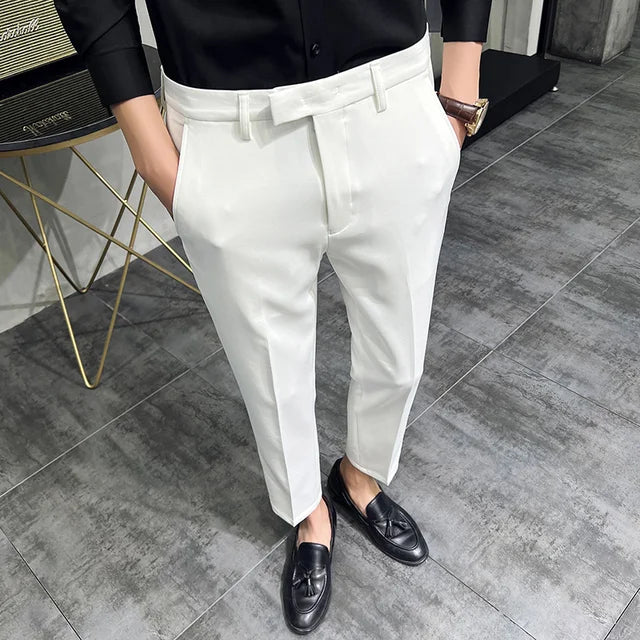 2022 Summer Fashion Mens Dark Green Suit Pants